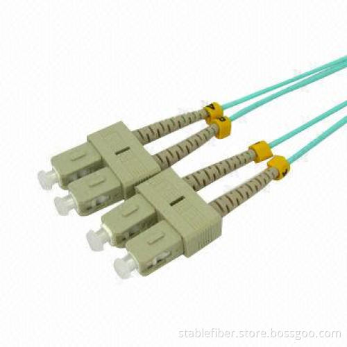 MM Duplex SC-SC OM4 Patch Cord with Ultra Low Back Reflection and Low Insertion Loss